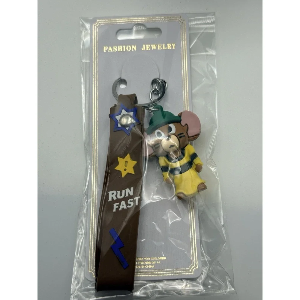 Jerry Mouse Bag Charm Keychain Tom & Jerry Cartoon Backpack Charm Cute Character